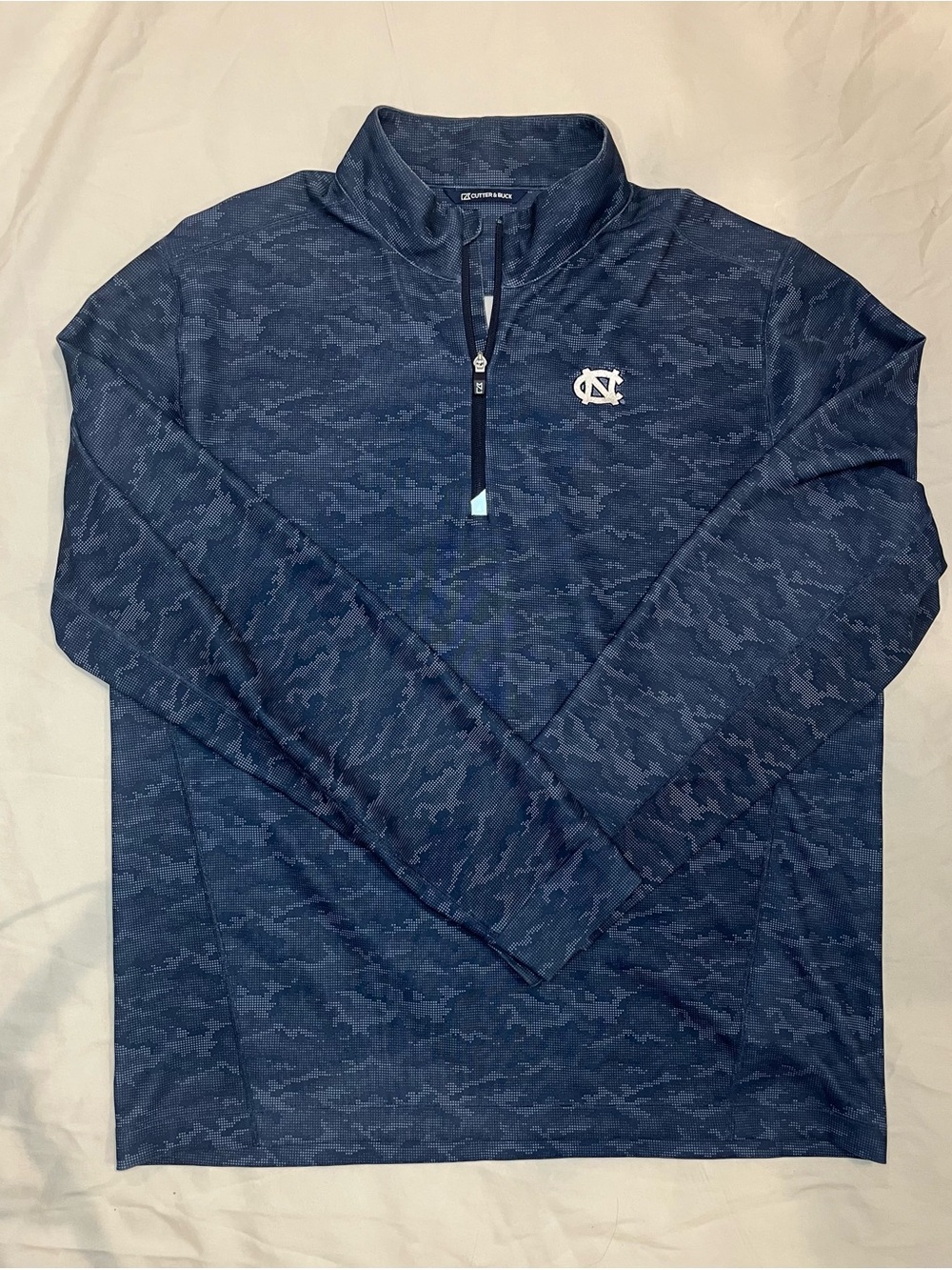 Cutter & Buck Navy Camo UNC Quarter-Zip Pullover